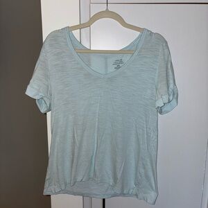 Banana Republic Light Blue Relaxed V Neck